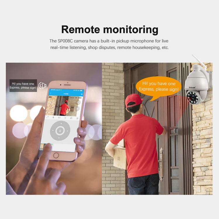 Sricam SP008C 5MP 10X Zoom IP66 Waterproof CCTV WiFi IP Camera Monitor, US Plug, EU Plug, UK Plug, AU Plug Sricam SP008C 5MP 10X Zoom IP66 Waterproof CCTV WiFi IP Camera Monitor, US Plug, EU Plug, UK Plug, AU Plug